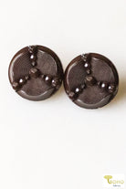 Trinity Faceted Shank Button in Brown. 30L (19mm/0.75 Inches), Package of 8. - Boho Fabrics