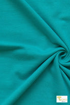 Turquoise, Cotton Spandex Knit Fabric - Boho Fabrics - Cotton Spandex Solid Fabric