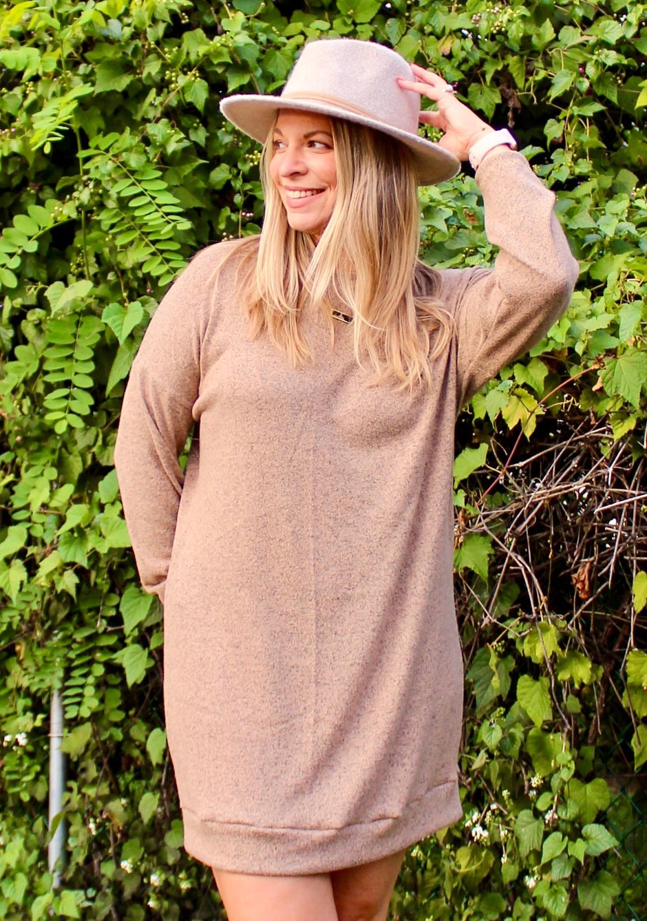 Warm Honey, Brushed Sweater Knit - Boho Fabrics - Sweater Solids, Knit Fabric