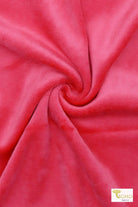 Watermelon Pink, Velour Terry Knit - Boho Fabrics - Stretch Velvet Knit Fabric