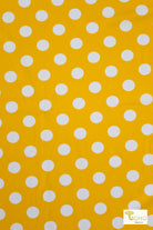 Yellow Polka Dot Bikini, Swim/Athletic Knit Fabric (30" Panel) - Boho Fabrics - Swim Knit, Printed Fabric